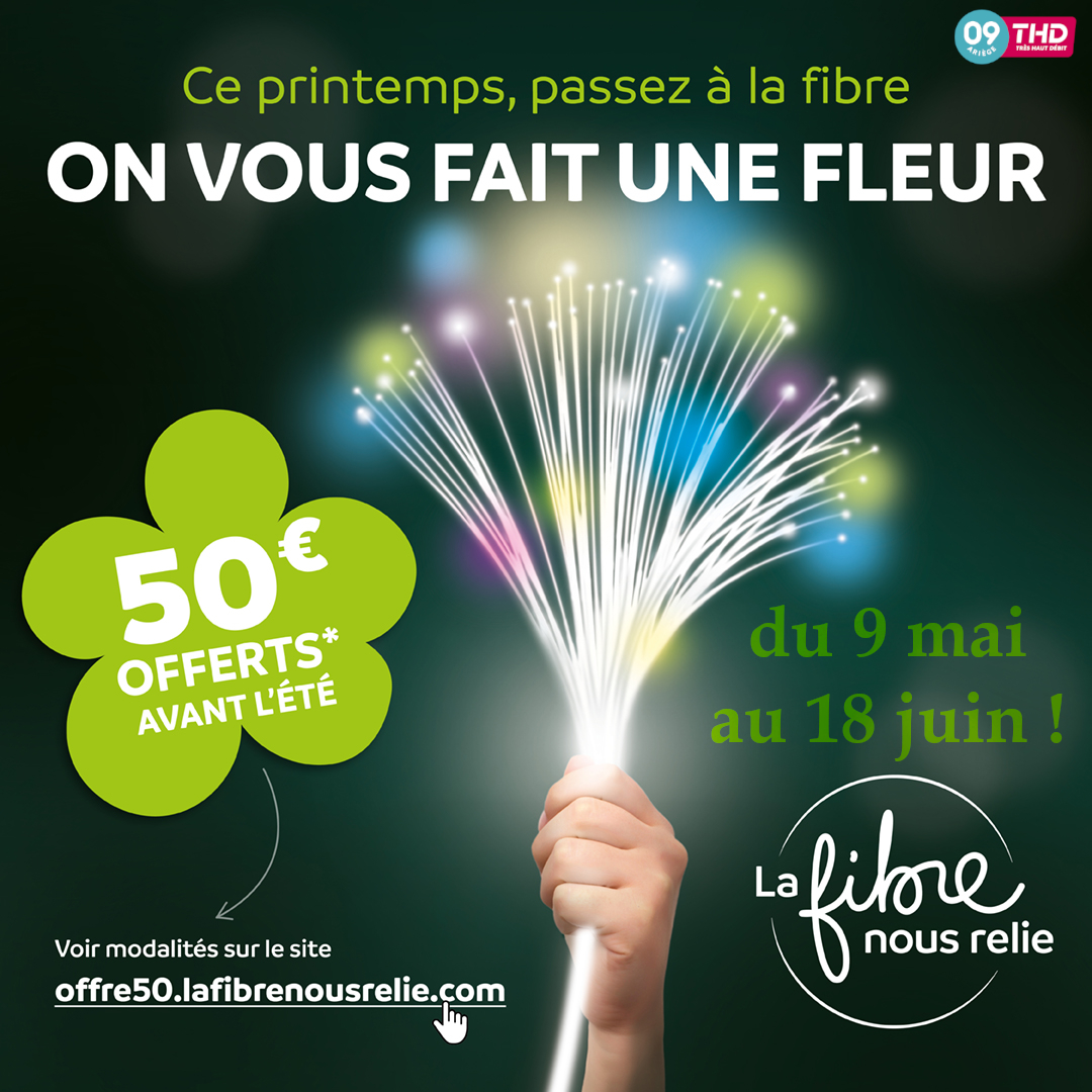 1080x1080px LA FIBRE NOUS RELIE FLEUR avec date et logo